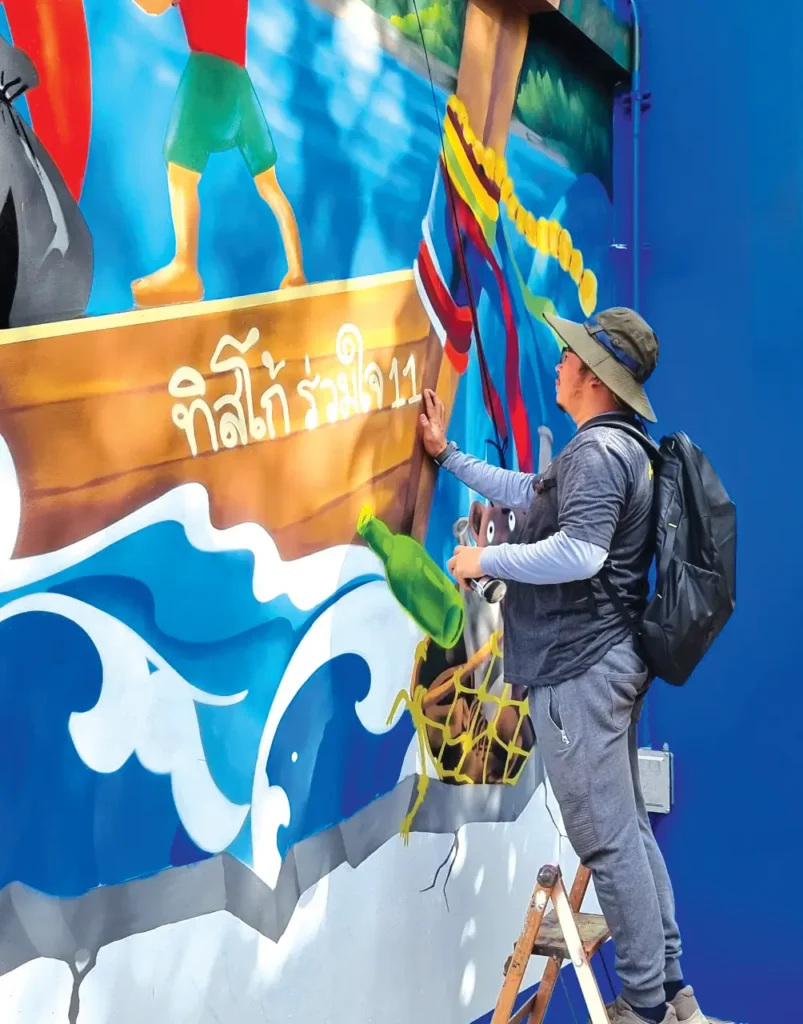 ศิลปะบรรจงสร้างสรรค์ อาคารทิสโก้ร่วมใจ 11 โรงเรียนบ้านคลองกำ กระบี่ โดย อิทธิพล ตันติณิชกุล และทีมกฐินศิลปะ 6 1723015751636